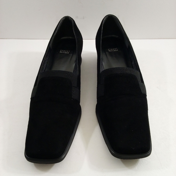 Stuart Weitzman Women 8.5 Black Suede Spanish Pumps - Picture 2 of 8